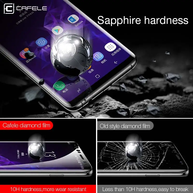 Защитная пленка CAFELE для samsung Galaxy S9 из закаленного стекла 9D Edge, ультратонкая пленка с полным покрытием для samsung S9, гладкая Сенсорная Пленка