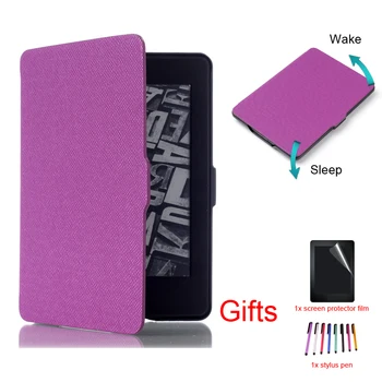 

Ultra Slim Cover Case for Amazon Kindle Paperwhite 1 2 3th 6" Tablet Smart Sleep/Wake Magnet Protective Flip Case +Film+Pen
