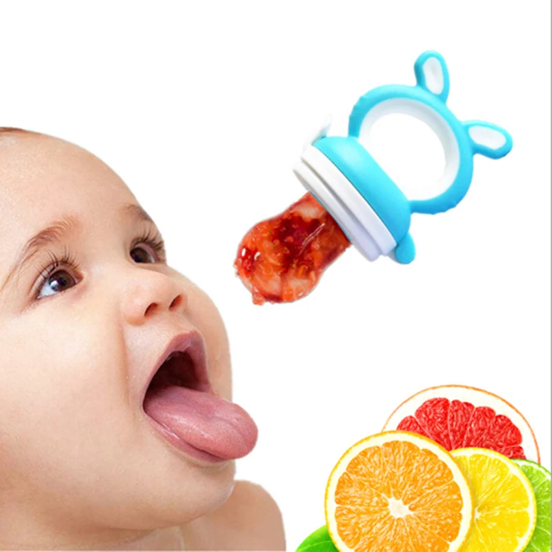 10 pcs/lot Portable Infant Food Baby Nipple Feeder Silicone Pacifier Fruits Feeding Supplies Soother Nipples Soft Baby Feeding