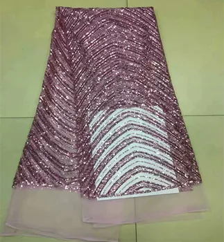 

New Arrival Embroidered Sequins African Net Lace French Laces Fabrics High Quality Nigerian French Net Lace 2018 For Sewing JNL1