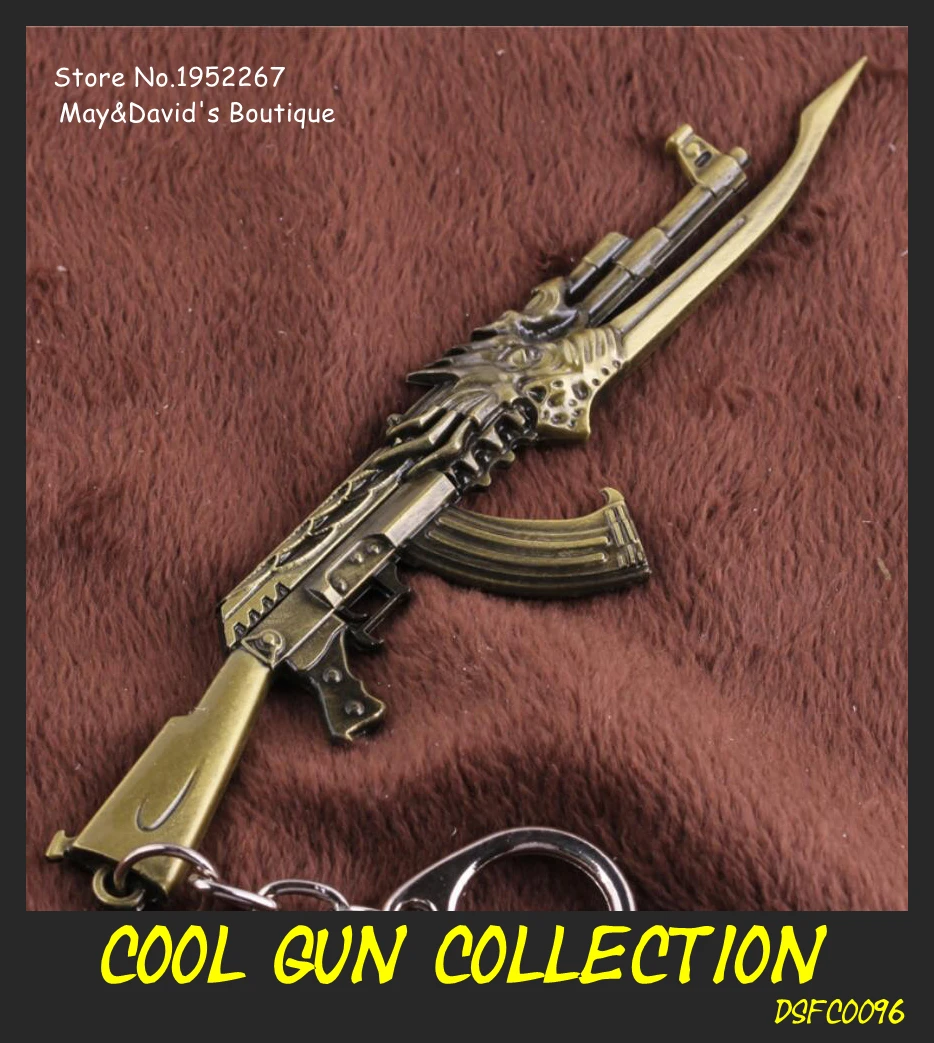 Cross Fire Mini AK 47 Assault Rifle Gantungan Kunci Deluxe Model