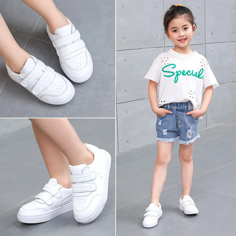 Кроссовки из натуральной кожи для мальчиков и девочек|kids white sneakers|white sneakers kidssneakers
