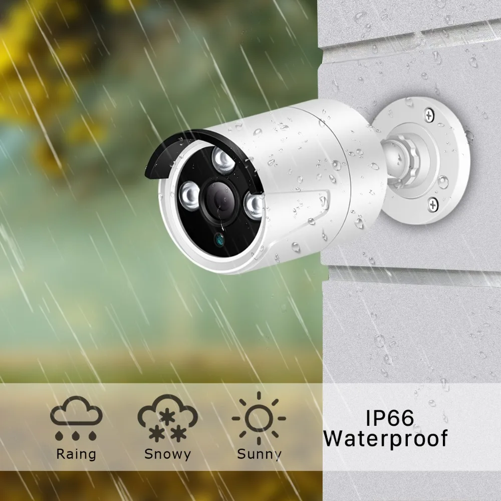 BESDER H.265 SONY IMX307 Full HD 1080P IP камера Bullet наружная Водонепроницаемая безопасности CCTV