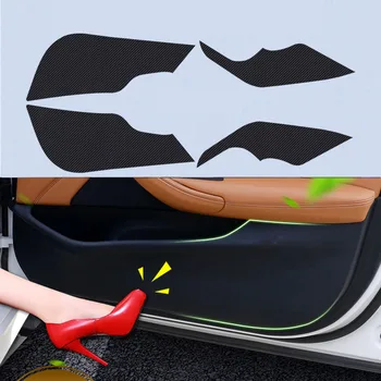 

4pcs Car Door Side Edge Anti kick Protection Film Carbon Fiber Sticker For Honda FIT