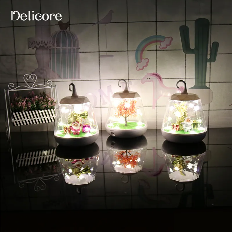 

DELICORE New Arrival Novelty Lighting Voice Night Light Use USB Charging Cable For Desk Bedroom Decorate 3 Styles Gift Lamp S208