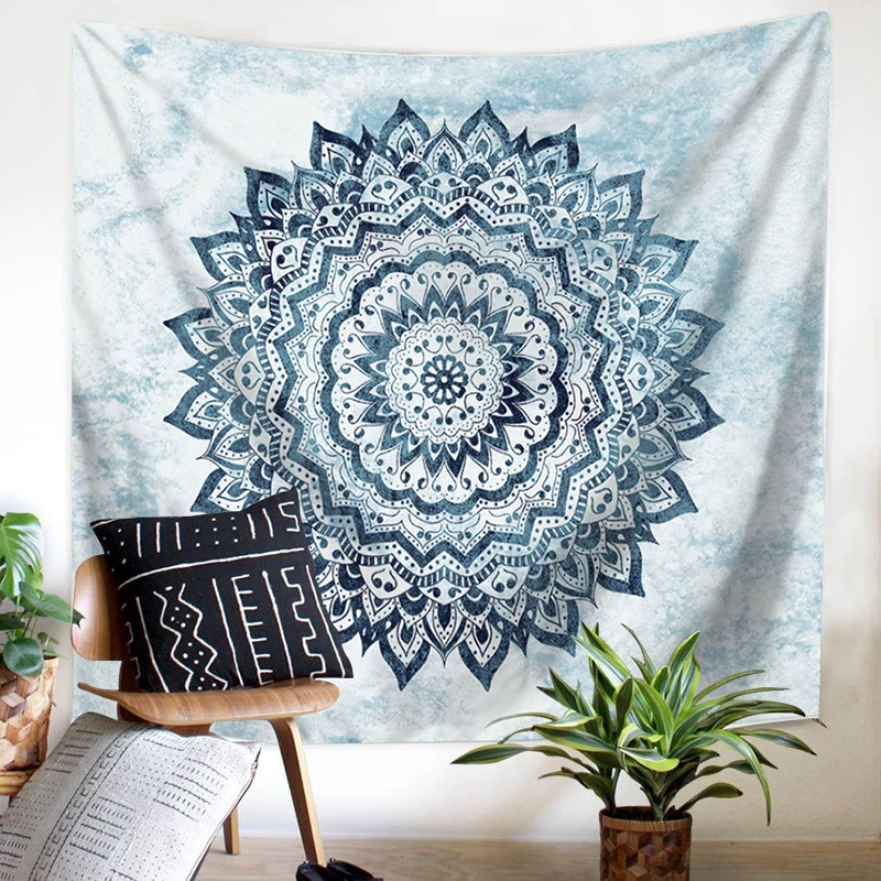 

Large Mandala Indian Tap Wall Tapestry Home Decorations Indian Tapestry Bohemian Beach Towel Polyester Thin Blanket Yoga Shawl