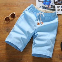 Летние повседневные шорты для мужчин, летние шорты с эластичной резинкой на талии для молодых мужчин, повседневные домашние шорты для путешествий, тонкие мужские шорты