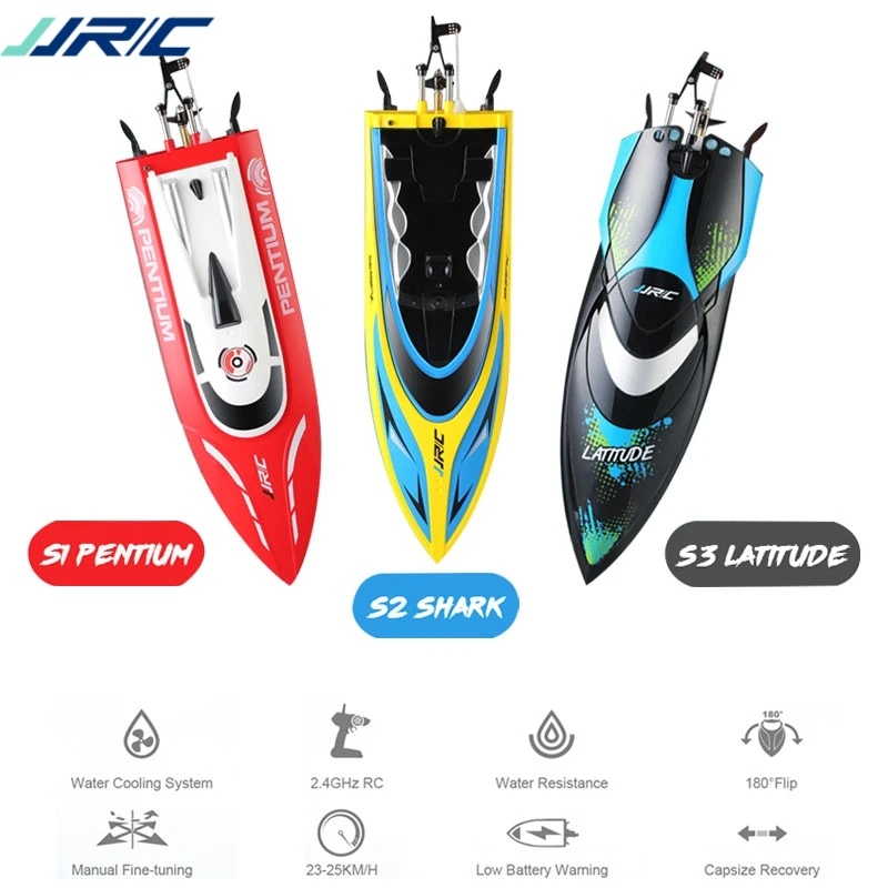 

JJRC S1-S3 RC Boat Model Pentium 2.4GHz 2CH 25KM/h High Speed Mini RC Racing Boat Part Set Electric Toy for Children Gifts