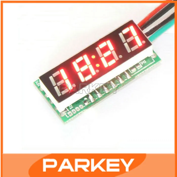 100 PCS 0.28" 12V Electric Vehicles Digital Car Clock DC 7 30V Red LED Digital Clock Panel Meter