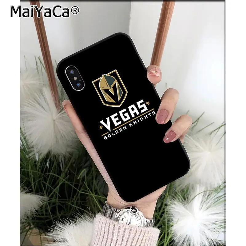 MaiYaCa Vegas Golden Knights Силиконовый ТПУ мягкий черный чехол для телефона для iPhone X XS MAX 6 6S 7 7plus 8 8Plus 5 5S XR