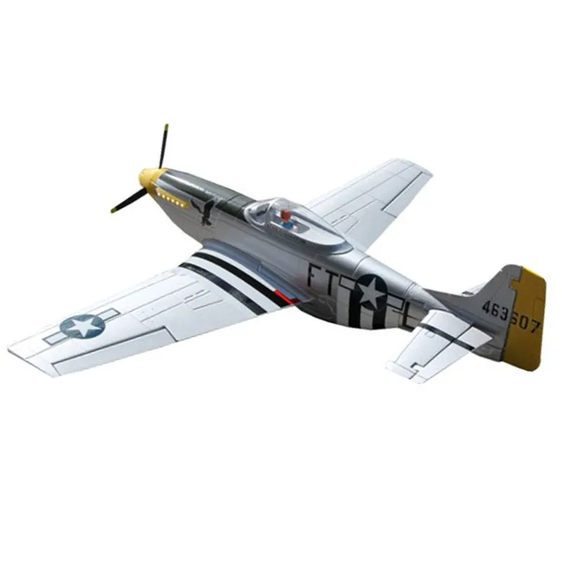 Dynam P-51D для Mustang V2 серебро 1200mm размах крыльев ЭПО Warbird RC самолет PNP игрушка детский подарок