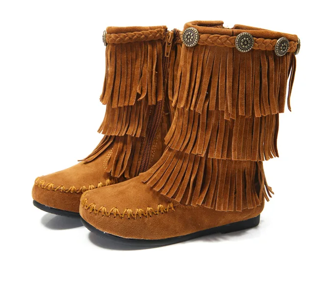 kids fringe boots