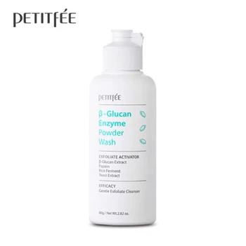 

PETITFEE Glucan Enzyme Powder Wash 80g Mineral Powder Face Cleanser Dead Skin Cells Blackhead Remover Face Exfoliating Cleansing