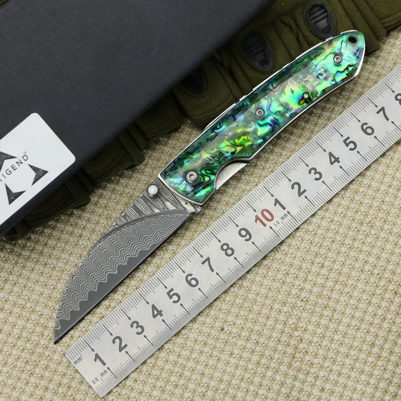 

TIGEND Original Design Color Seashells Damascus Folding Kitchen Camping Hunting Pockets Survival EDC Tools Tactical Outdoors