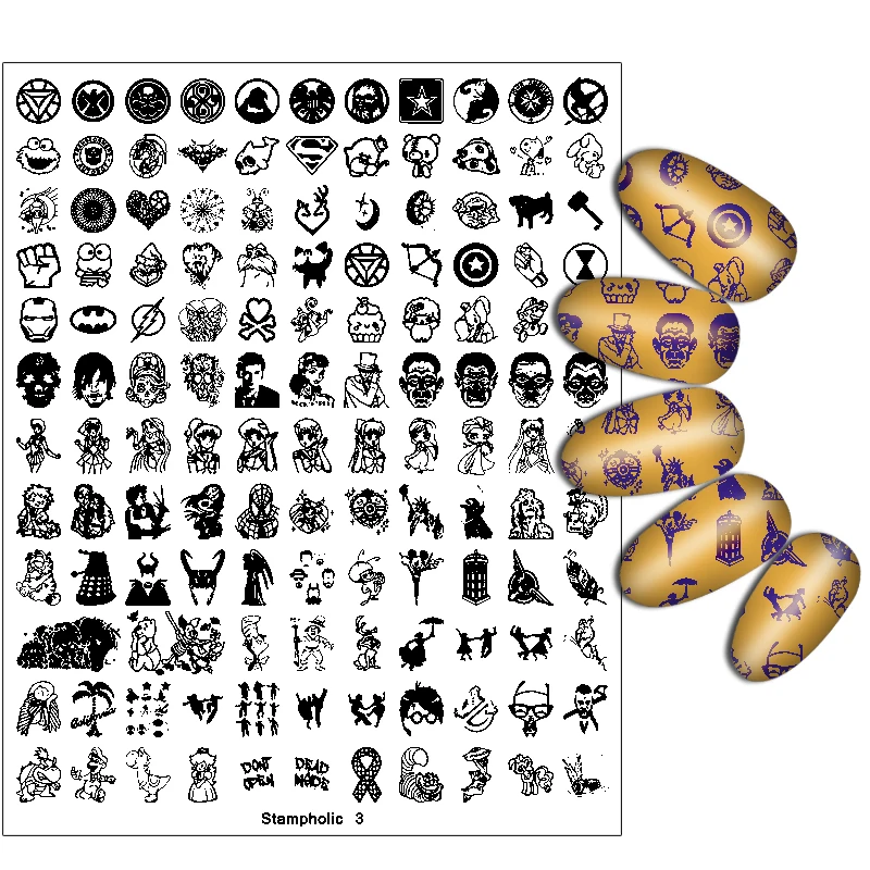 1 шт штамп пластина с изображениями для нейл-арта шаблон для ногтей выбор дизайна ногтей трафарет красоты Инструменты для ногтей диск с пластиковым дном
