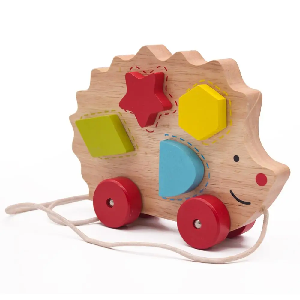 

Colorful Wooden Hedgehog Puzzle Children's Toys Hedgehog Toddler Wooden Pull and Balance Toy Early Education Tools for Children