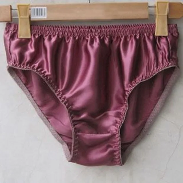 Male panties silk panties male trigonometric panties purplein Boxers