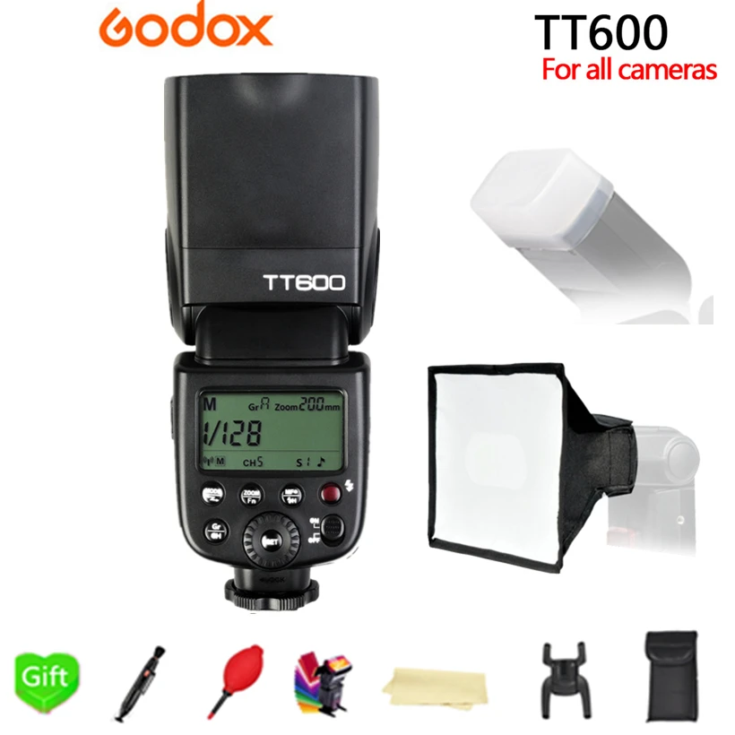 Беспроводная ТРИГГЕРНАЯ система Godox TT600 TT600S Builtin GN60 2 4G Вспышка Speedlite для камеры Canon