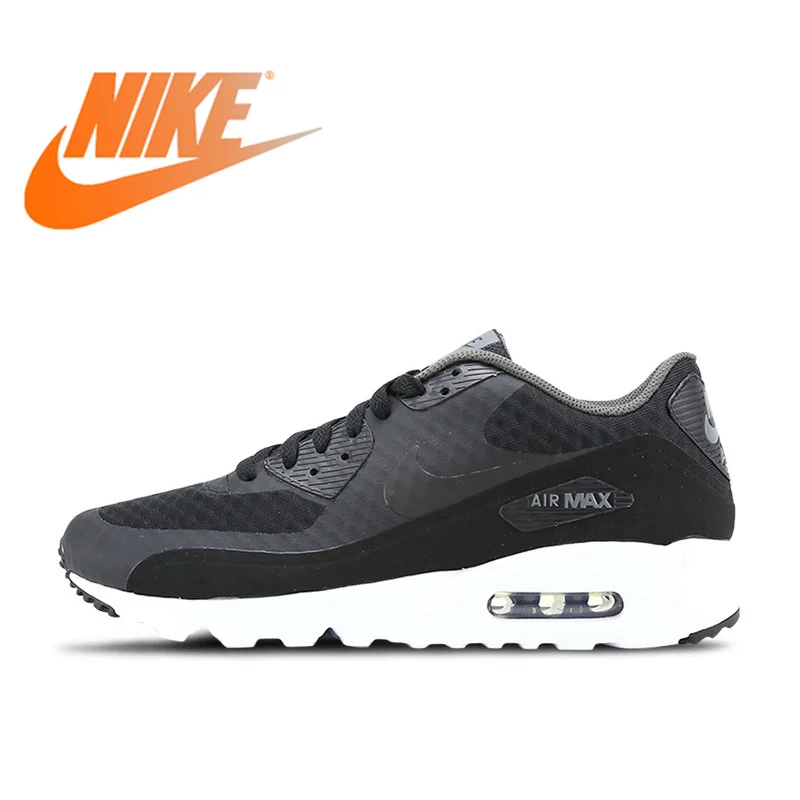 Оригинальный Nike Оригинальные кроссовки AIR MAX 90 ULTRA ESSENTIAL Для мужчин дышащая Спортивная обувь для бега прогулочная беговые кроссовки 819474