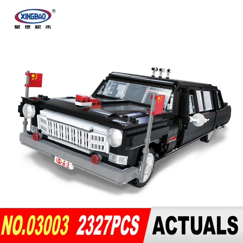 

XingBao 03003 2327Pcs Block Genuine Creative MOC Technic Series The HongQi Master Car Set Building Blocks Bricks Toys Model