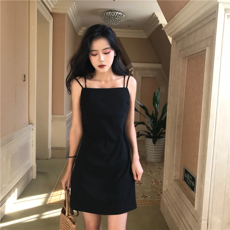 girls black summer dress