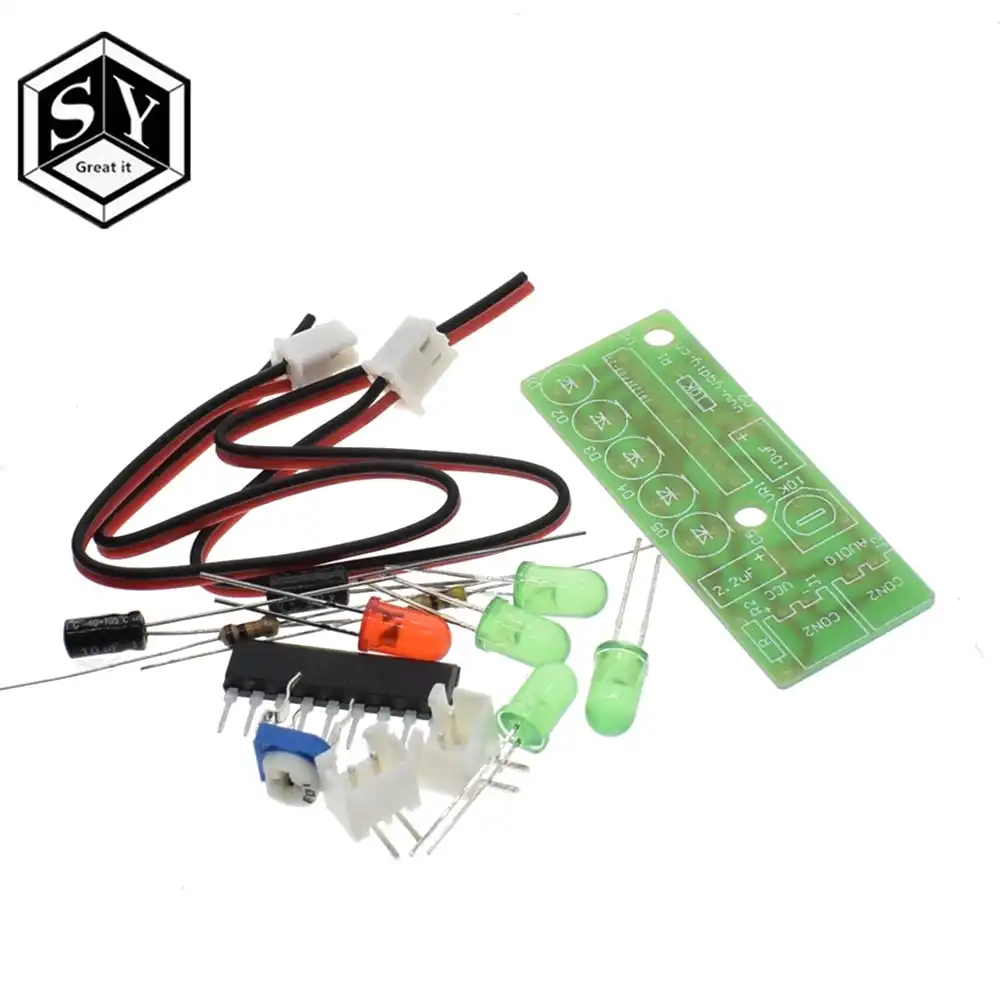 DIY KA2284 KIT Audio Level Indicator Suite Trousse 5mm RED Green LED 3.5-12V