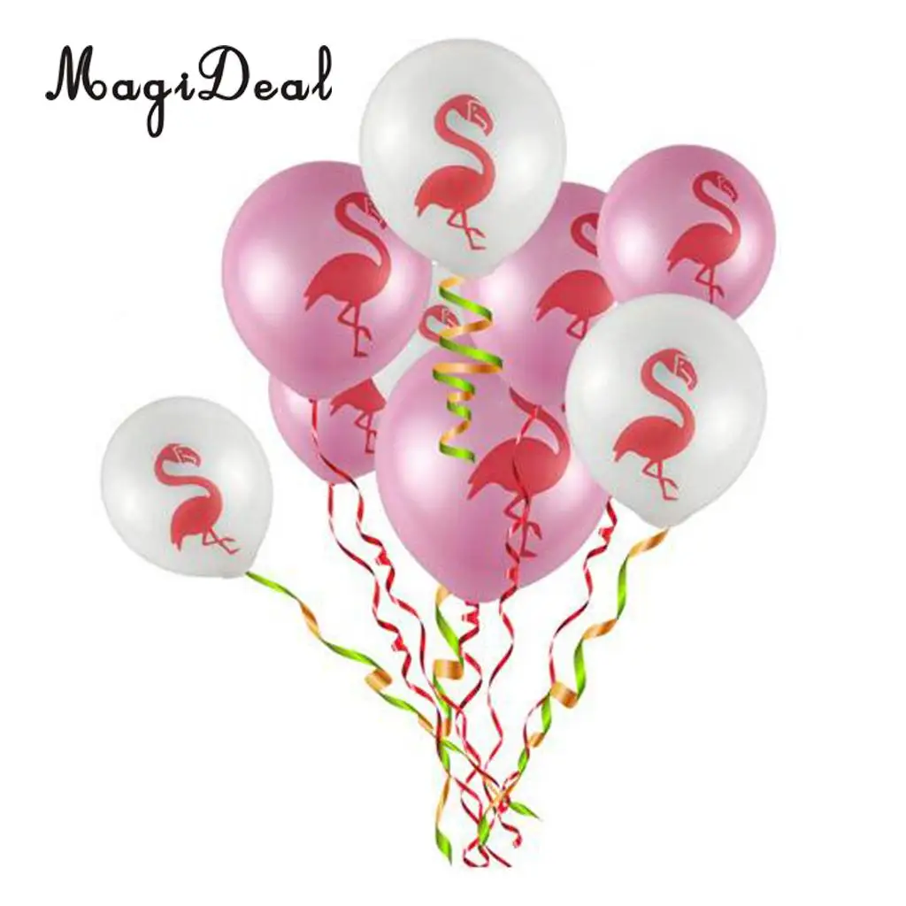 10pcs Flamingo Latex Balloon Hawaiian Luau Party Decoration 10 inch 