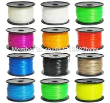 Full Colors 3D printer Filament PLA ABS Filament 1.75mm Consumables Material 1KG/Roll