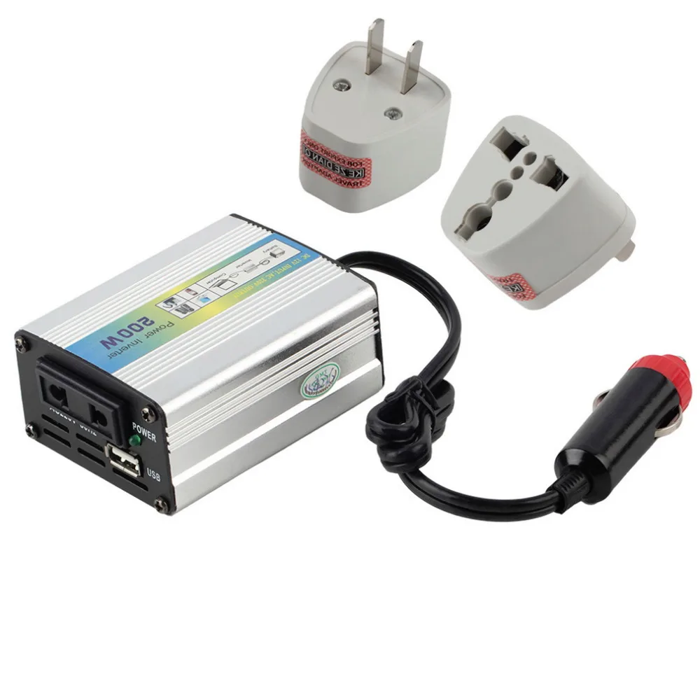 

1pcs 12V DC to AC 220V Car Auto Power Inverter Converter Adapter Adaptor 200W USB Hot Top Sale