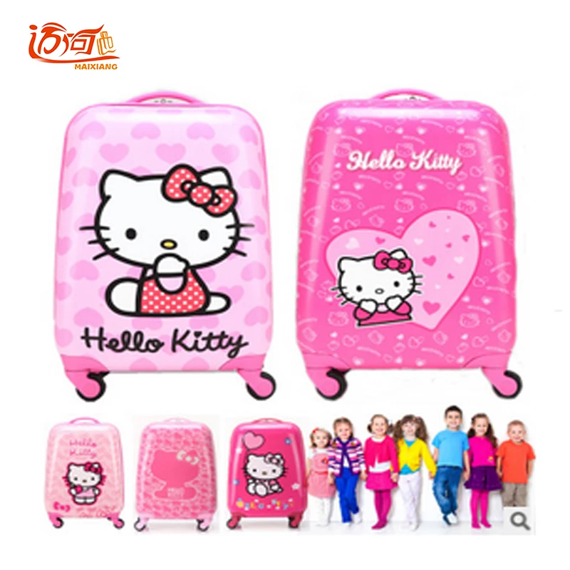 2018 18 19 дюймов рисунок Hello Kitty чемодан Водонепроницаемый Abs прокатки Чемодан Rolling