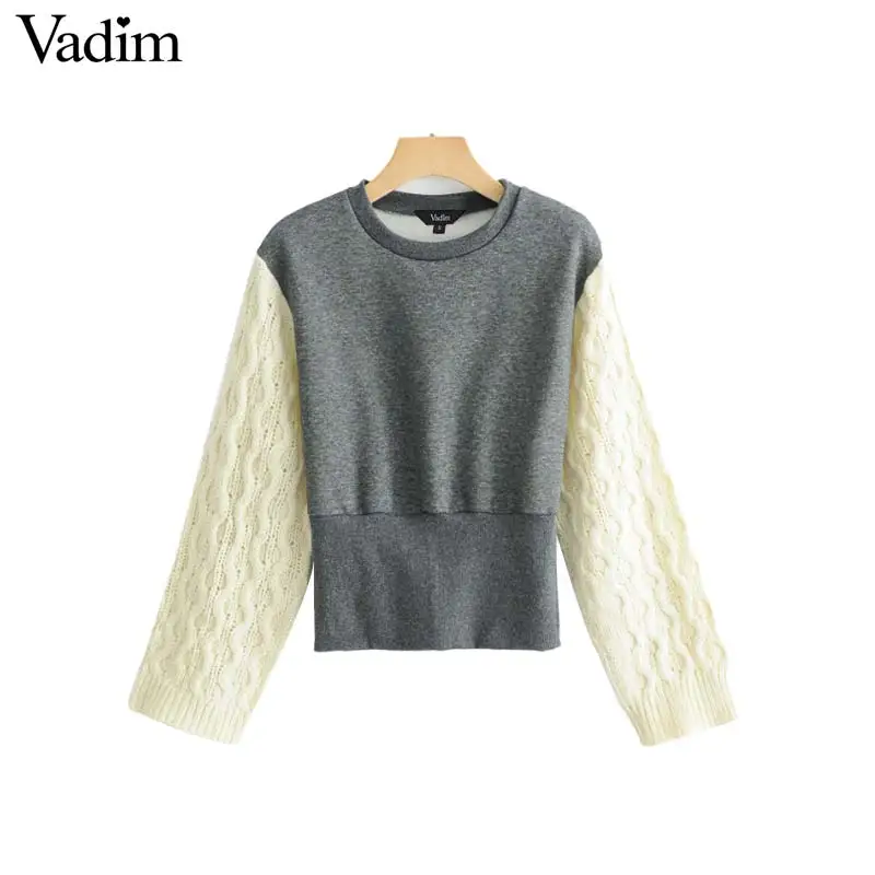 Aliexpress.com : Buy Vadim women knitted patchwork