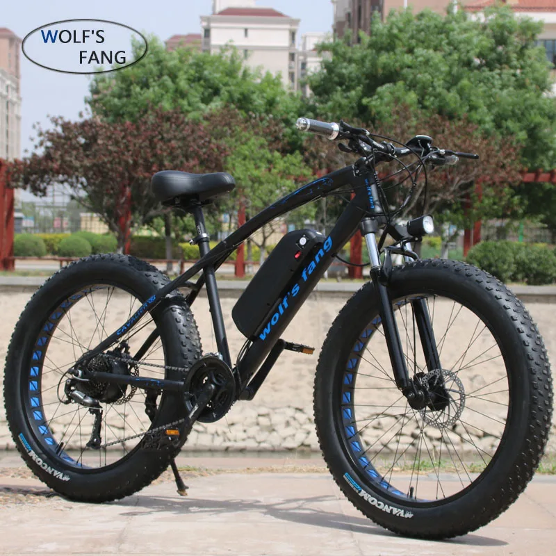 Wolf's fang горный велосипед электрический 48v500w12/10Ah2 7/21speed26x4.0мощный Электрический