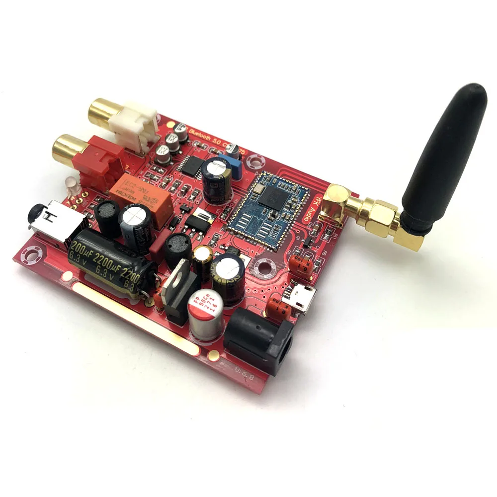 Lusya AUX input CSR8675 wireless Bluetooth 5.0 Receiver Board PCM5102A APTX HD I2S DAC decoder 24bit With Antenna A2-005