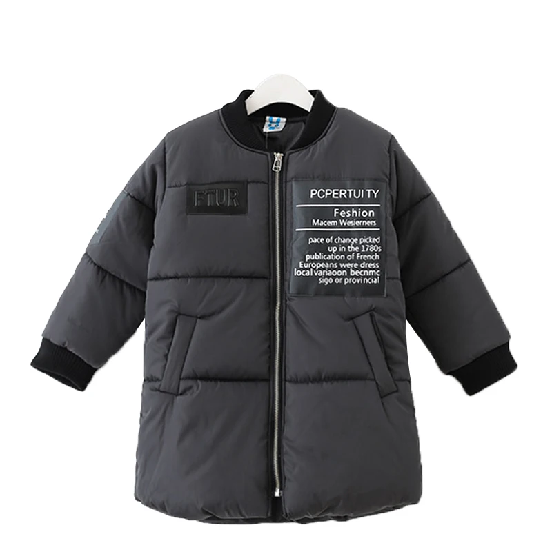 

Girls Long Cotton Padded Clothes 2018 New Coat, Children wedded jacket Thick Warm Winter long style size 110-170CM