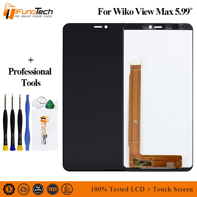 

100% Tested AAA LCD For Wiko View Max LCD Display and Touch Screen Digitizer Assembly Replacement Parts For Wiko View Max LCD
