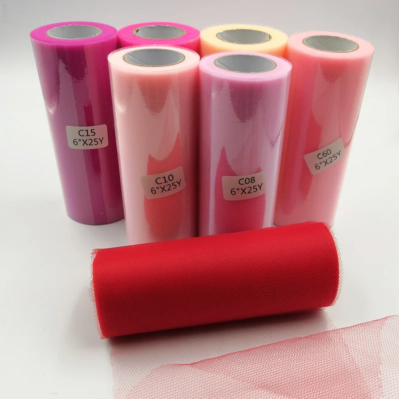 Baby Shower Wedding Decoration Tulle Roll 25yards 15cm Tulle Fabric Spool Tutu Skirt Event Festive Party Supplies