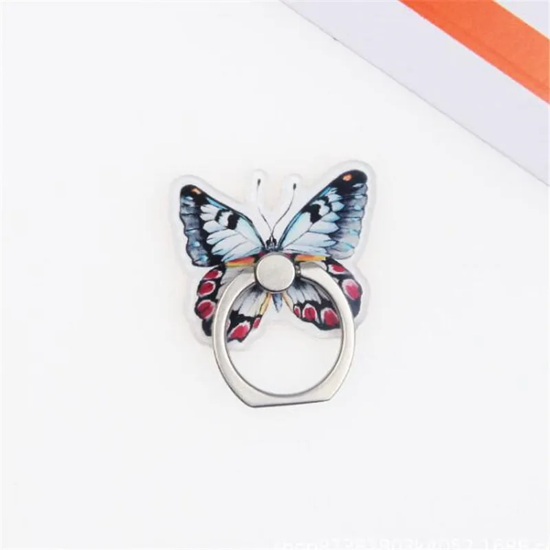 UVR Cartoon Butterfly Insect Phone Stand Mobile Finger Ring 360 Degree Rotation Holder For IPhone X 7 Plus Samsung Xiaomi