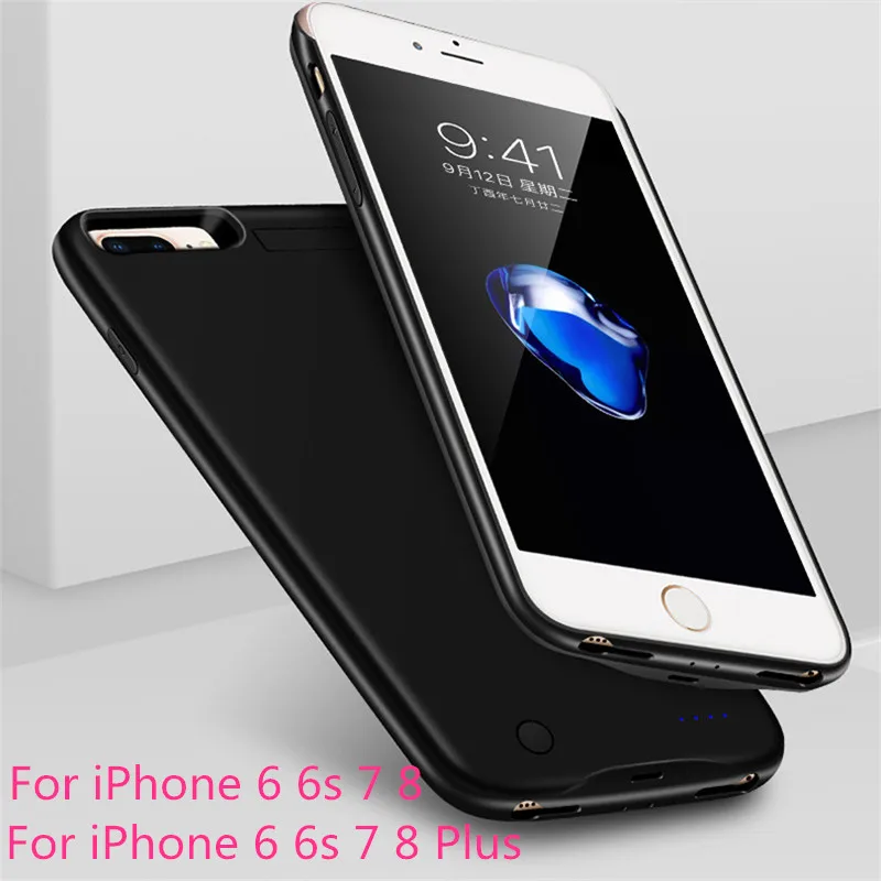 

Portable Battery Charger Case For iPhone 6 6s 7 8 External Backup Power Bank Case For iPhone 6 6s 7 8 Plus Cover 1