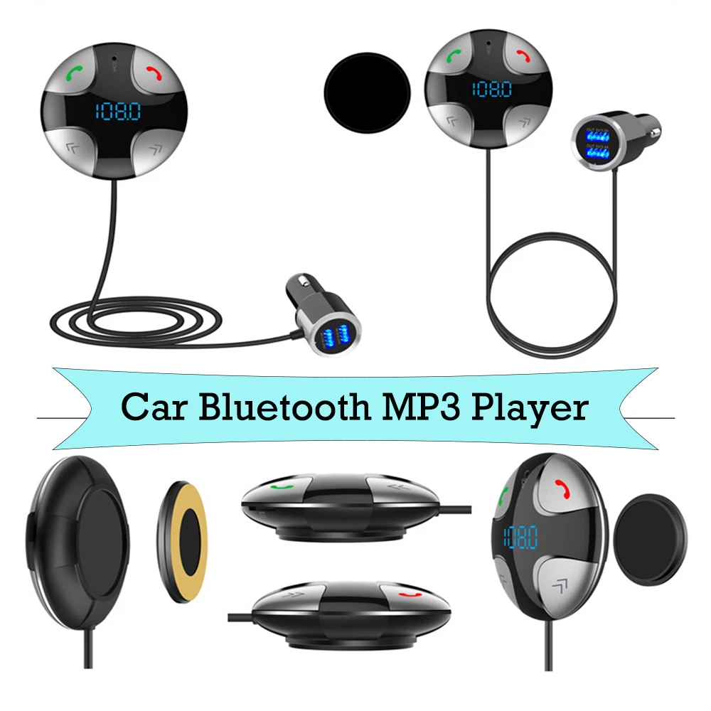 

Version 4.2 Car Bluetooth MP3 FM Transmitter Speakerphone SD TF Music Play LED Dual USB Autor Charger 12V-24V Universal Car SUV