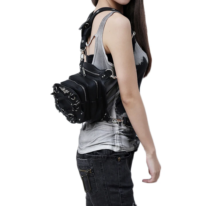 Steel Master Punk мини поясные сумки для женщин стимпанк из искусственной кожи сумка на плечо для ног поясная сумка бедра сумки кобура поясная сумка Кошельки