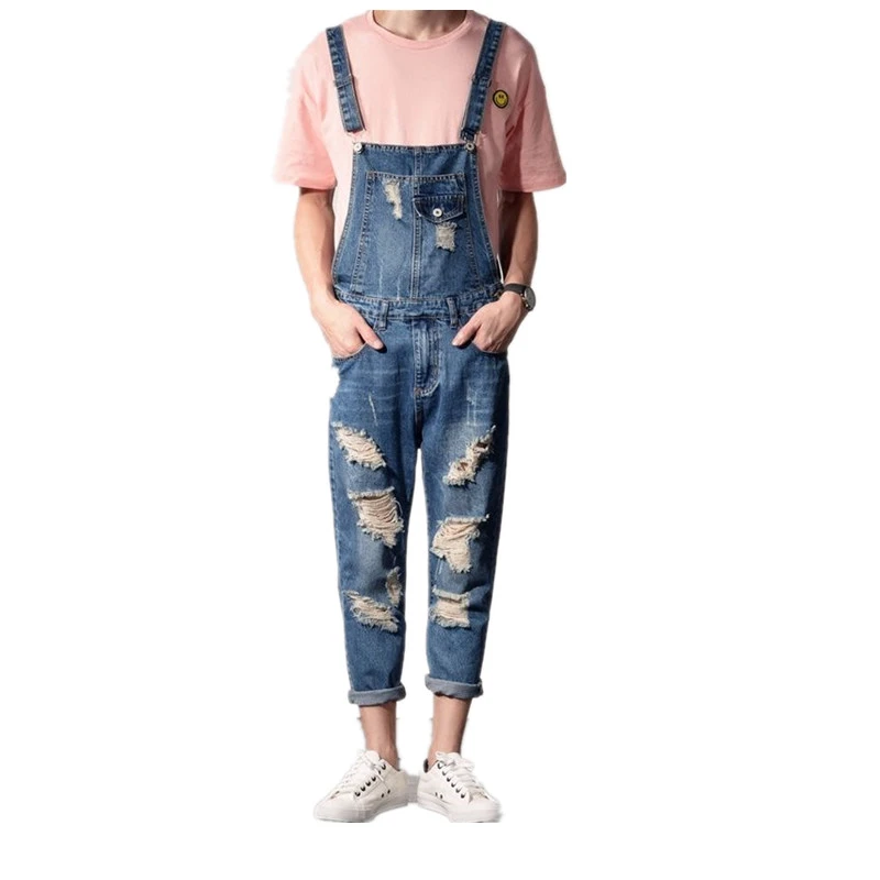 mens denim romper