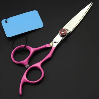

New professional 5.5 inch japan 440c steel gem hair scissors cut shears hair cutting barber makas scissor hairdressing scissors
