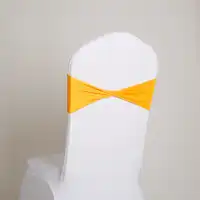Wholesale 100pcs/lot Spandex Lycra Wedding Chair Cover Sash Bands Wedding Party Birthday Banquet Chair Sashes Decoration