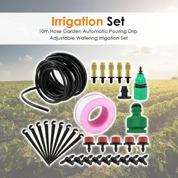 

10/20/25/30m Garden Automatic Pouring Drip Irrigation System Garden Irrigation Kit Adjustable Drip Spray Watering Irrigation Set