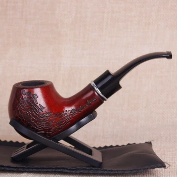 

Classic Redwood Carving Handmade Wood Pipes Smok Smoking Pipe Filter Grinder Herb Cigar Gift Tobacco Pipe Smoking Tool Grinder