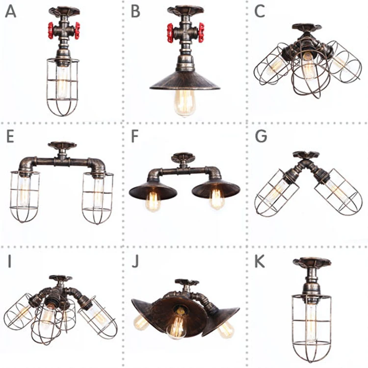 

Passageway Vintage Led Ceiling Lamp Surface Mounted Lampshade Lamp Ceiling Lights For Retro Theme Industrial Design Loft Light