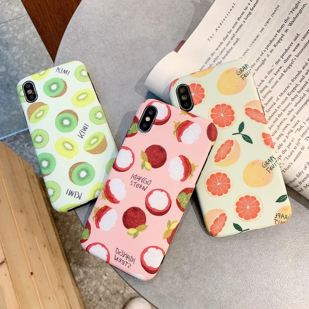 Грейпфрут Kimi манго Steen чехол для телефона i Phone case 6s силиконовый матовый iPhone XR Capa Cute