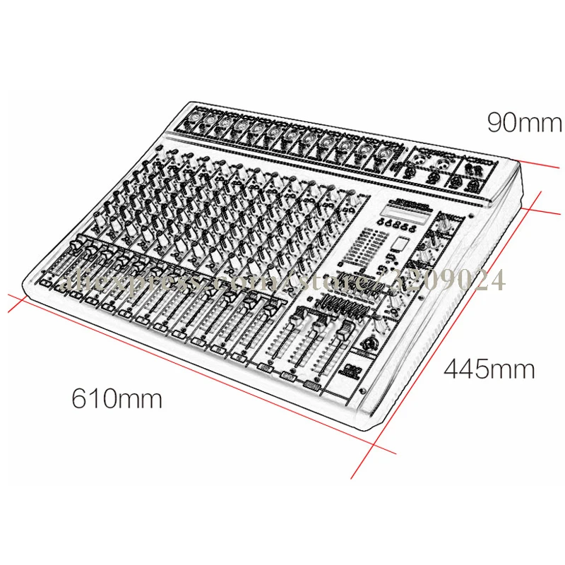 Professional 12 Channel Mixer USB MP3 CD MMC Play