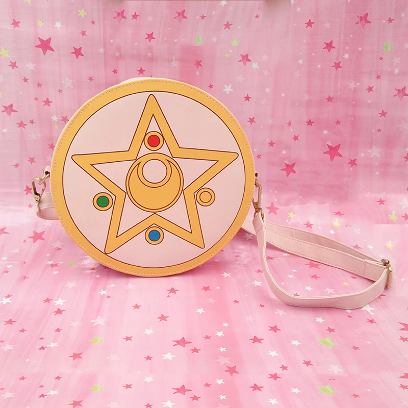 New Arrival Japan Anime Sailor Moon Cosplay Pink Bags Lady PU Leather