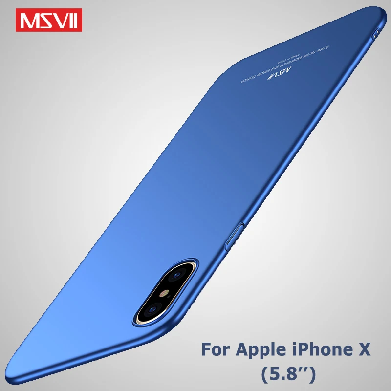 

For iPhone x Case Cover MSVII Brand Silm Scrub Case For Apple iphone x Coque Ultra Thin PC Cover For iphone 10 Case For iphonex